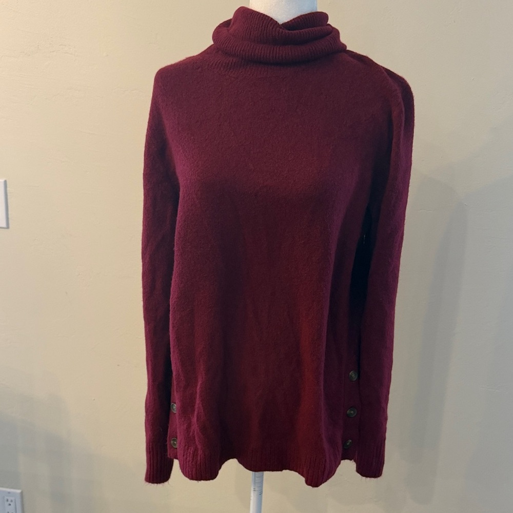 J. Crew Women's Maroon Cowl-neck Sweater